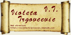 Violeta Trgovčević vizit kartica